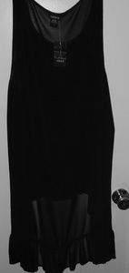 Sheer black hi/low tank